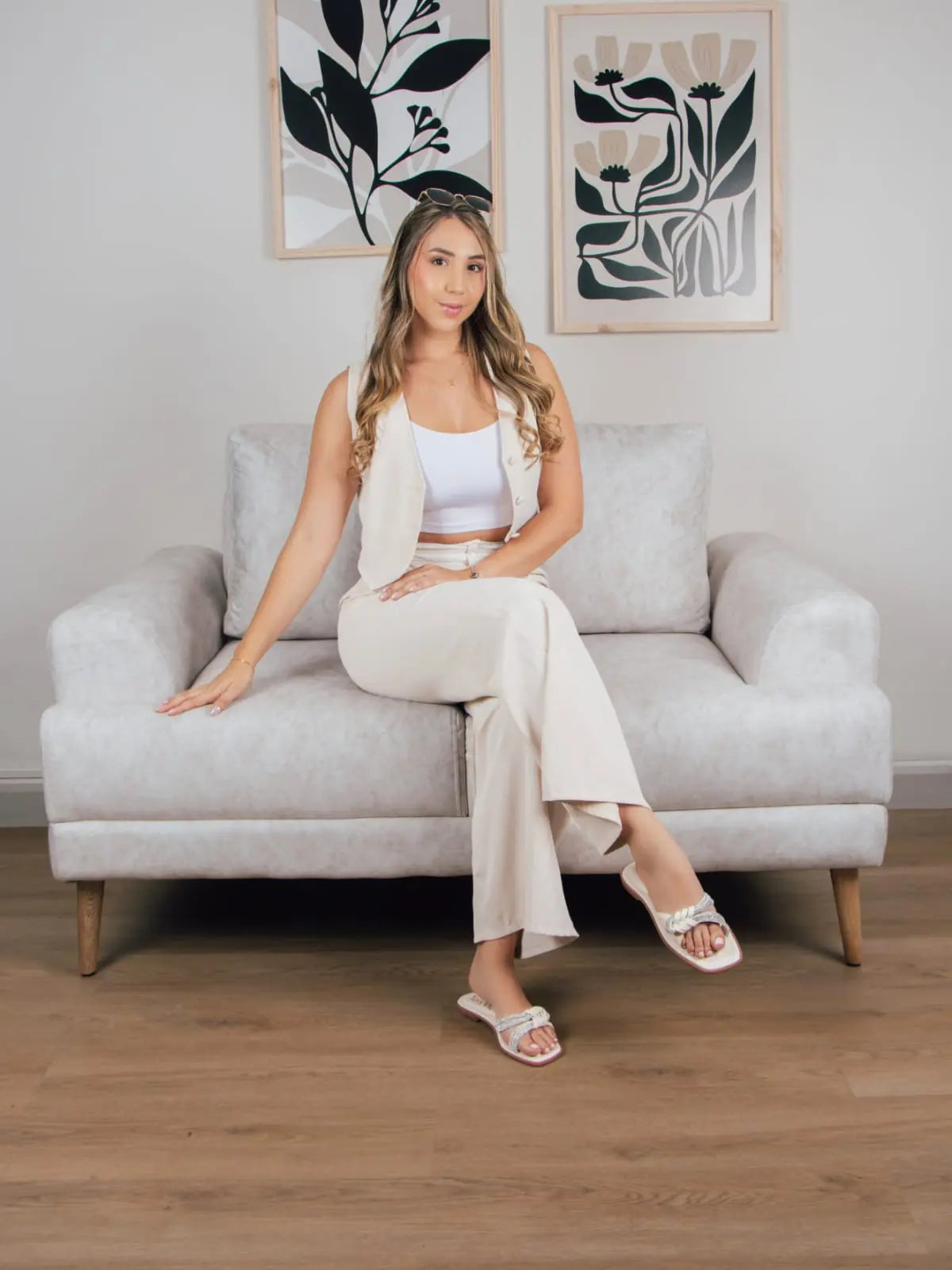 sandalias para mujer fancy blanco 1