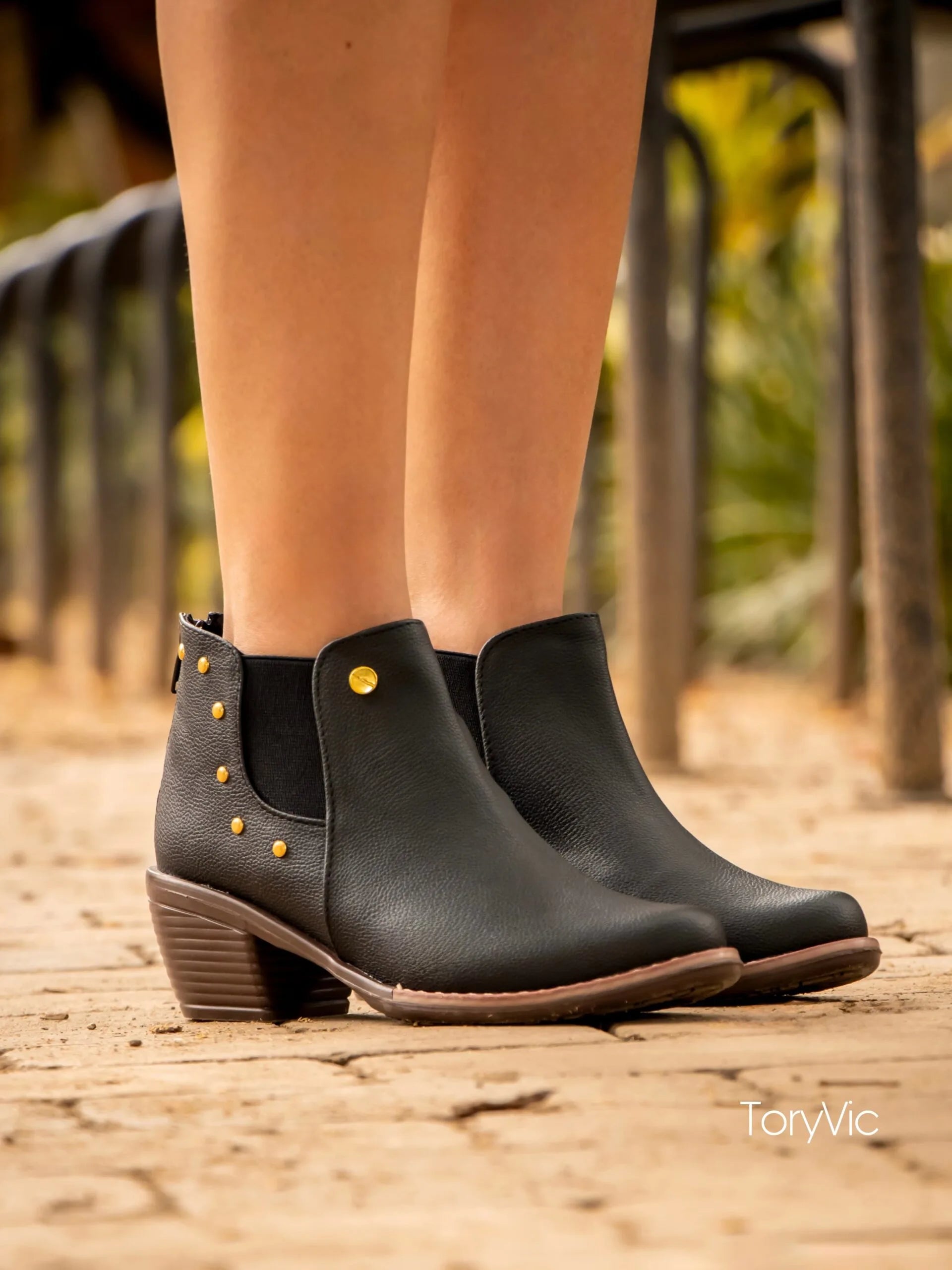 Botines de mujer hamburgo negro - Main Image