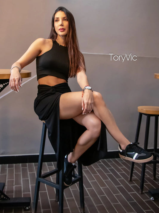 tenis, botines, sandalias y zapatos para mujer en colombia. julieta negro blanco 2