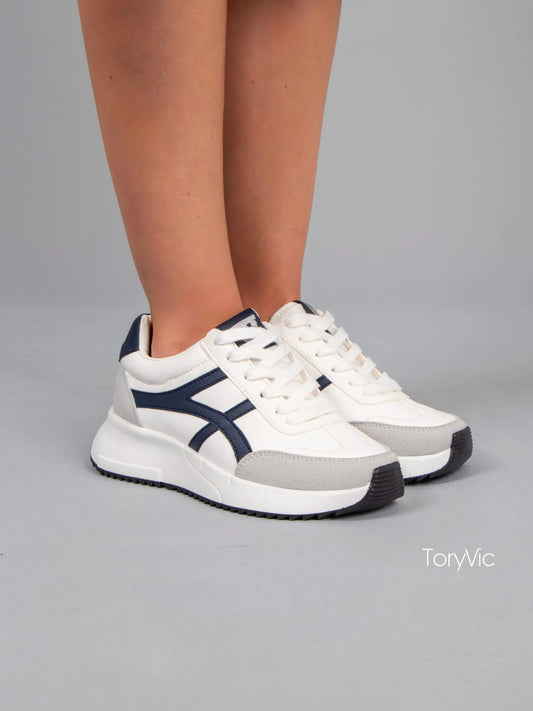 tenis, botines, sandalias y zapatos para mujer en colombia. kansas blanco azul 2