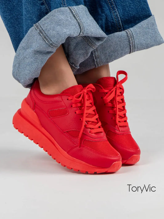 Tenis de mujer london rojo