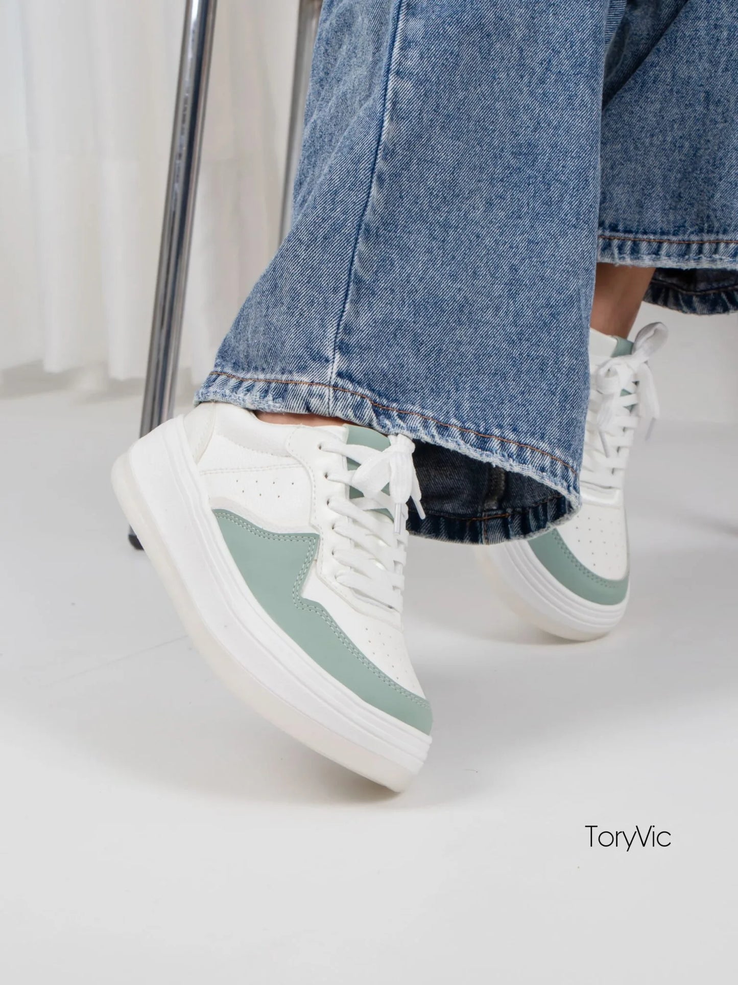 tenis, botines, sandalias y zapatos para mujer en colombia. niza blanco menta 2
