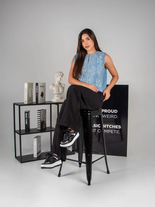 tenis, botines y sandalias para mujer rendy negro 2