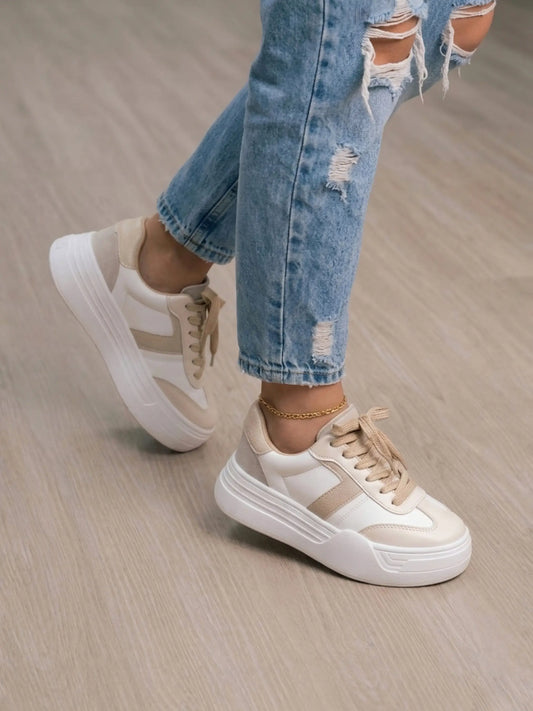 tenis de mujer jersey blanco