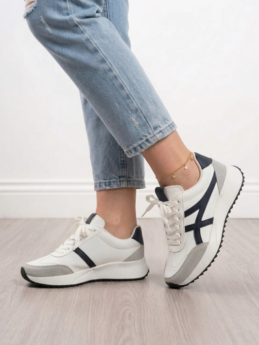 tenis de mujer kansas blanco azul 2