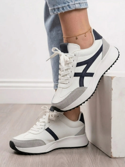 tenis de mujer kansas blanco azul 3
