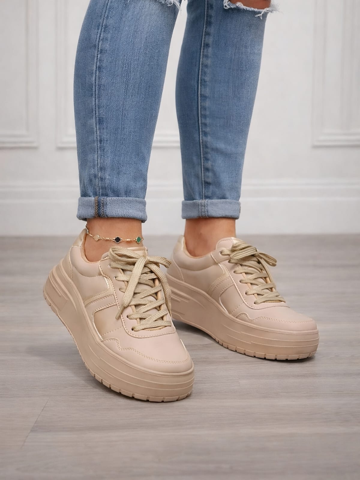 tenis de mujer lucca camel