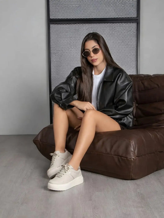 tenis de mujer lucca crema 1