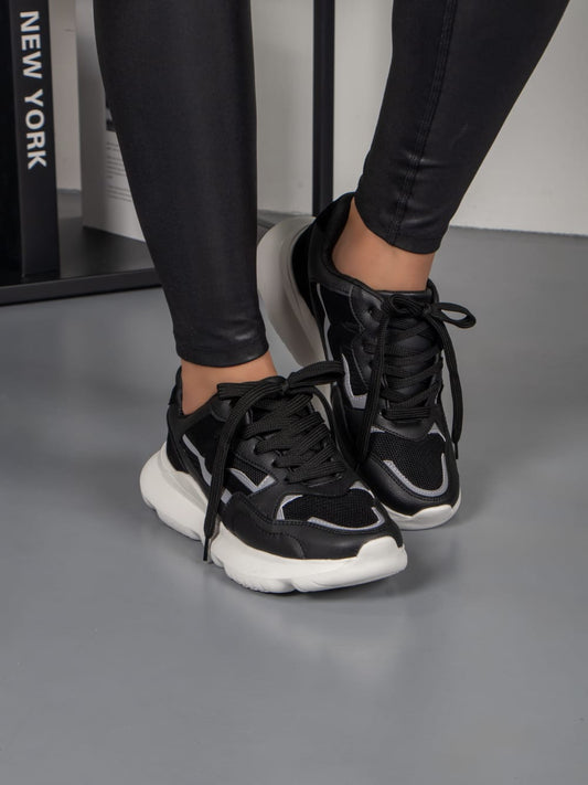 tenis de mujer valencia negro 11