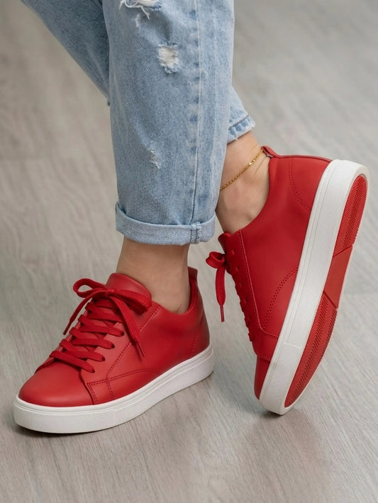 tenis mujer classic rojos 8