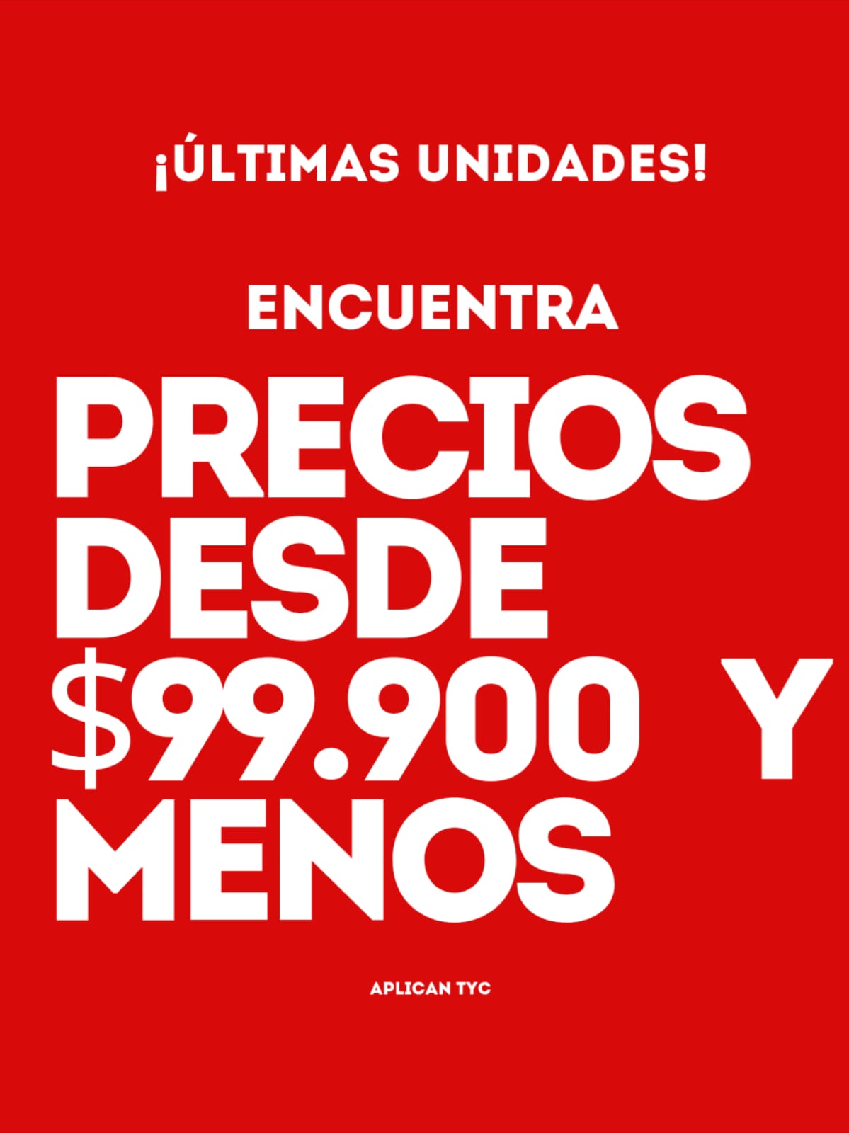 Promociones y ultimas tallas