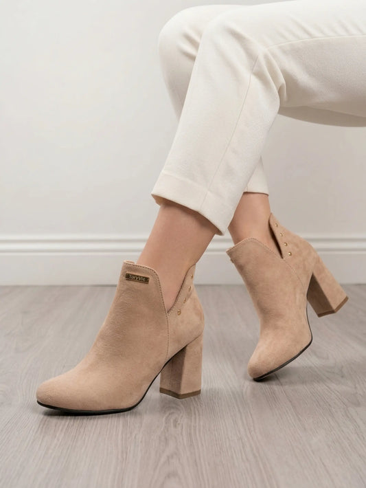 botines de mujer barcelona beige1
