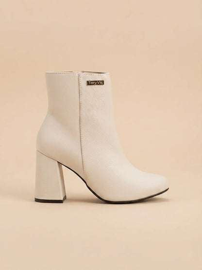 botines de mujer cairo crema 