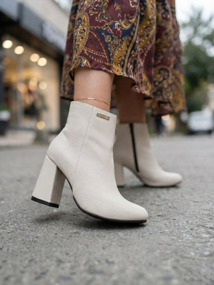 botines de mujer cairo crema 1