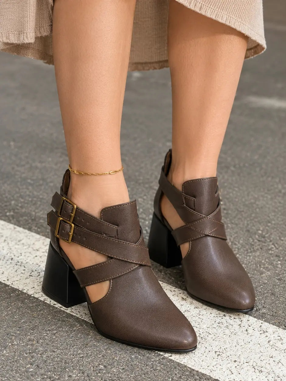 botines de mujer roma brown 