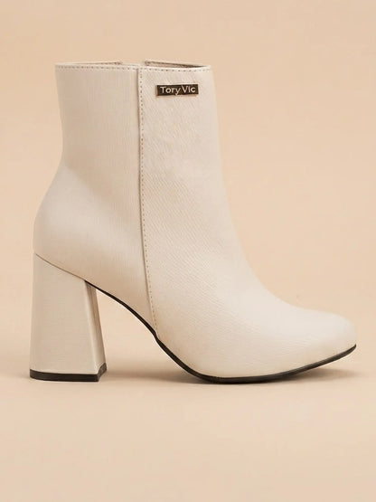 botines para mujer cairo crema 4