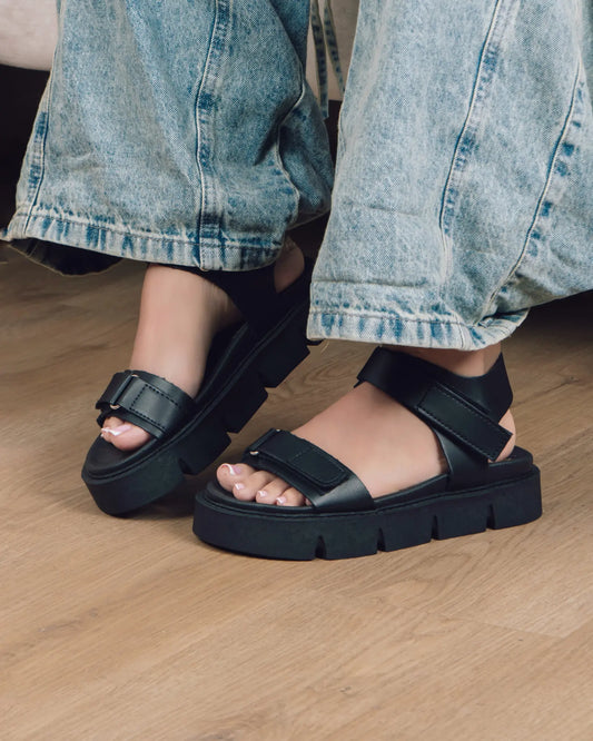 sandalias de mujer capri negro