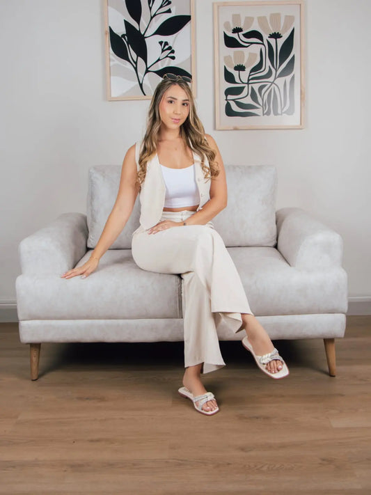 sandalias para mujer fancy blanco 1