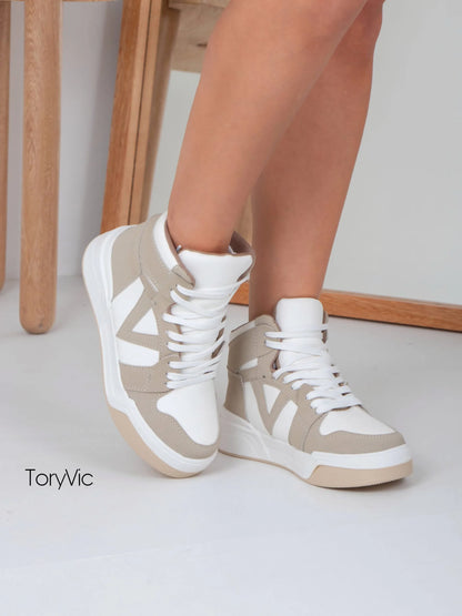 tenis, botines, sandalias y zapatos para mujer en colombia. chicago blanco beige 2