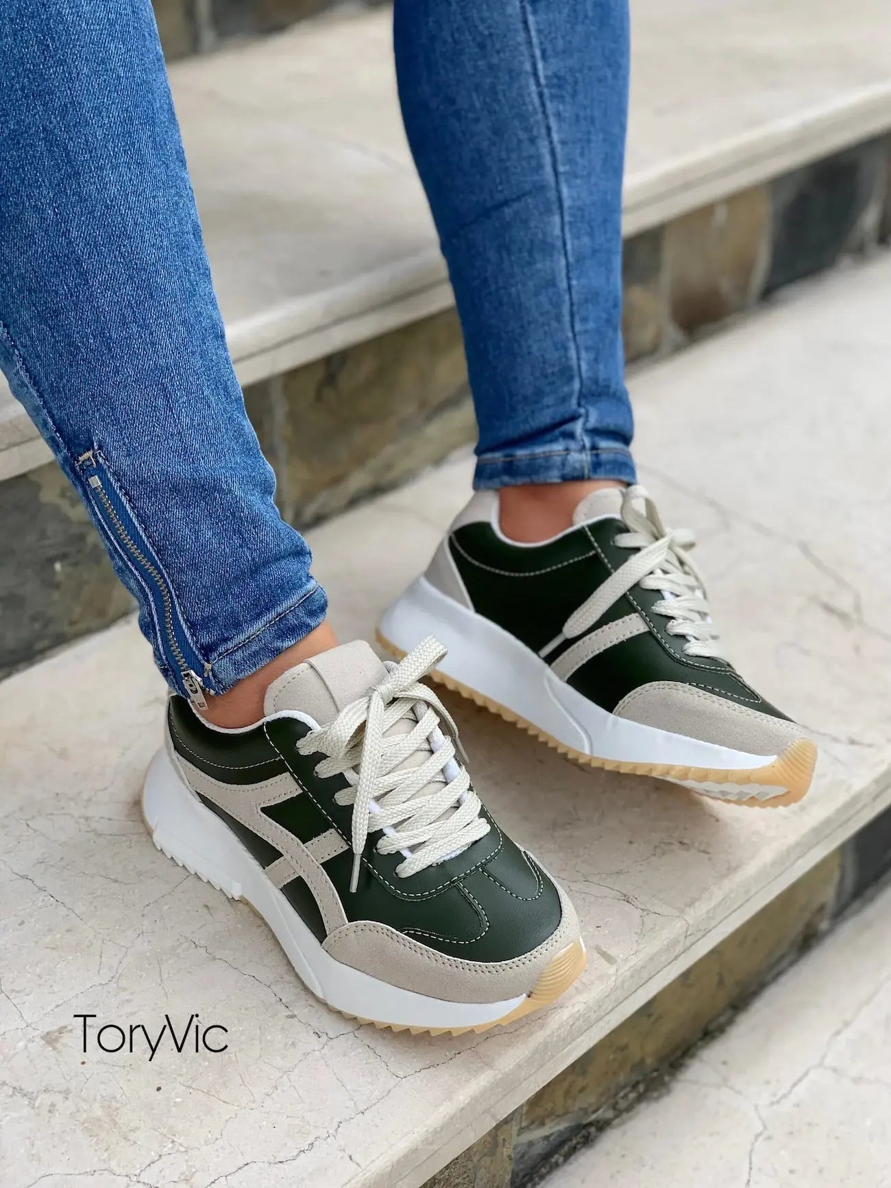 Tenis de mujer kansas verde