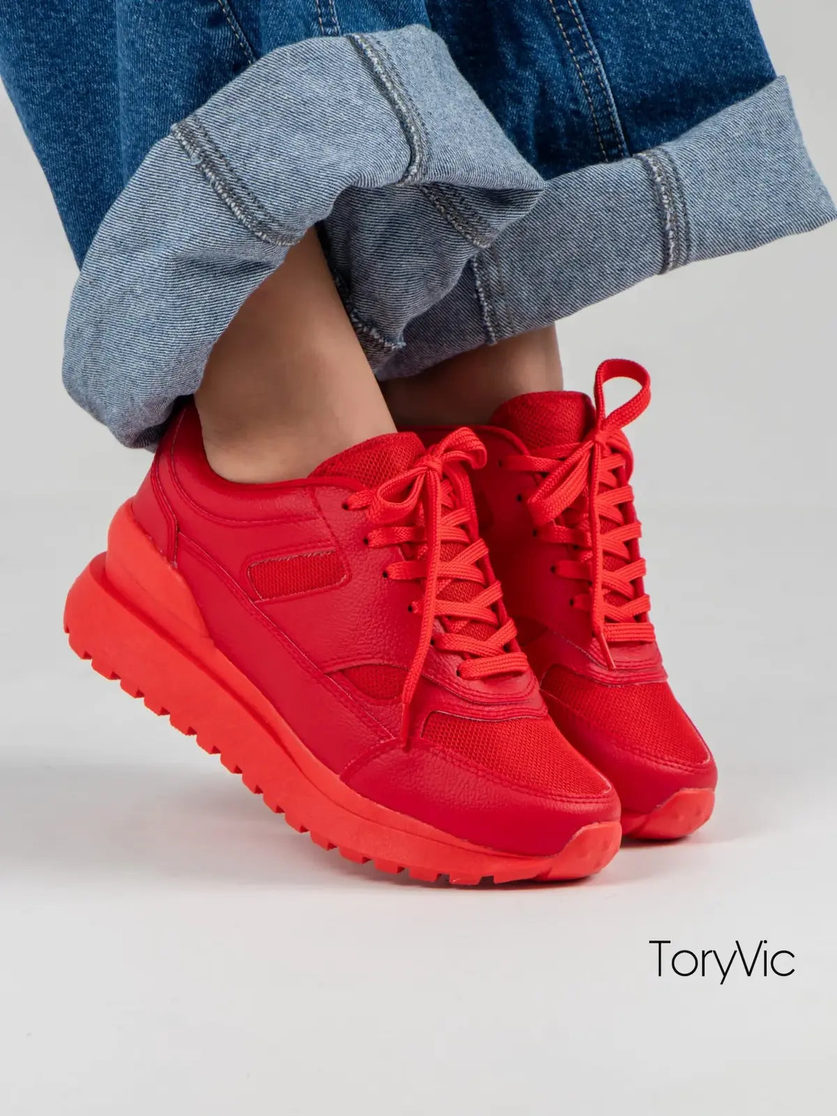 Tenis de mujer london rojo