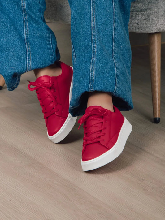 tenis de mujer classic rojo