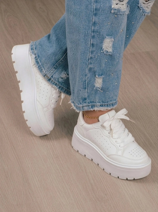 tenis de mujer detroit blanco 