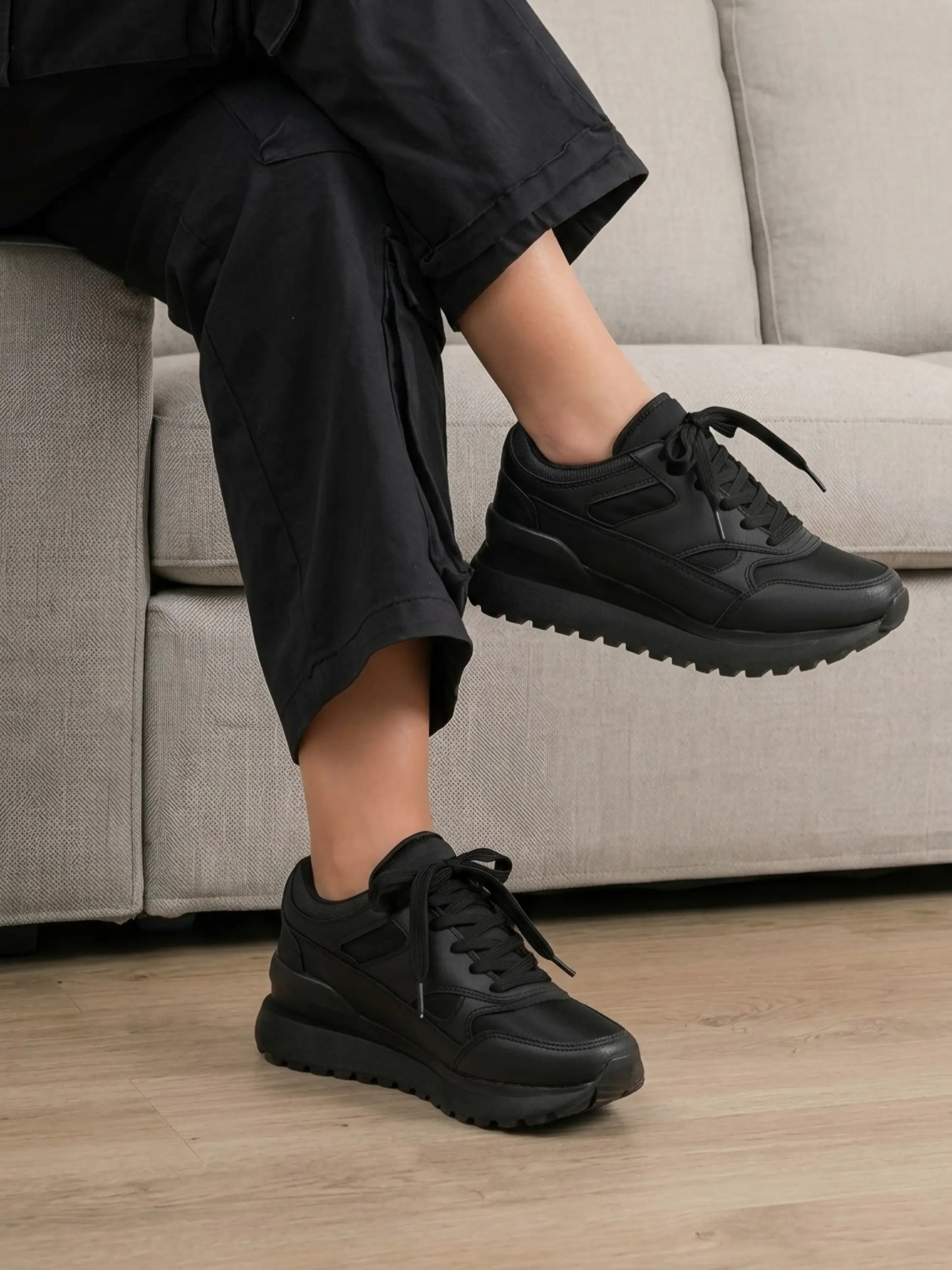 tenis de mujer london negro 4