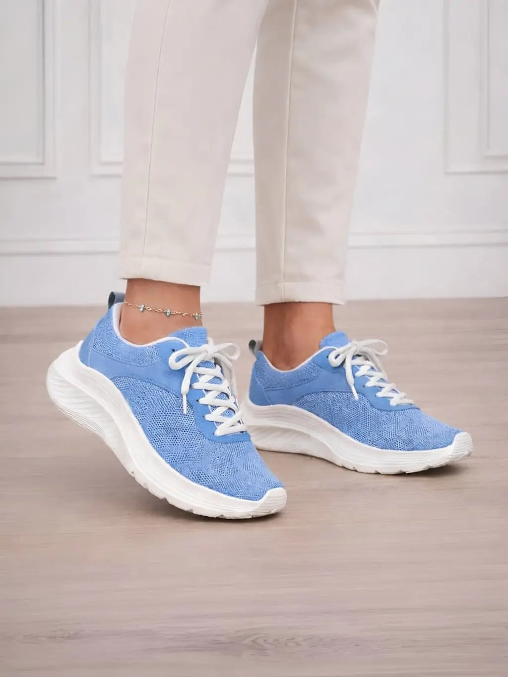 tenis de mujer trainer azul 