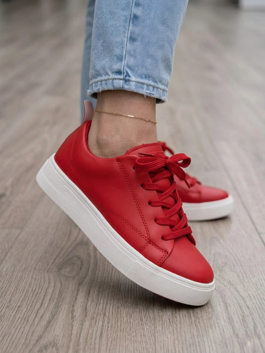 tenis mujer classic rojo 3