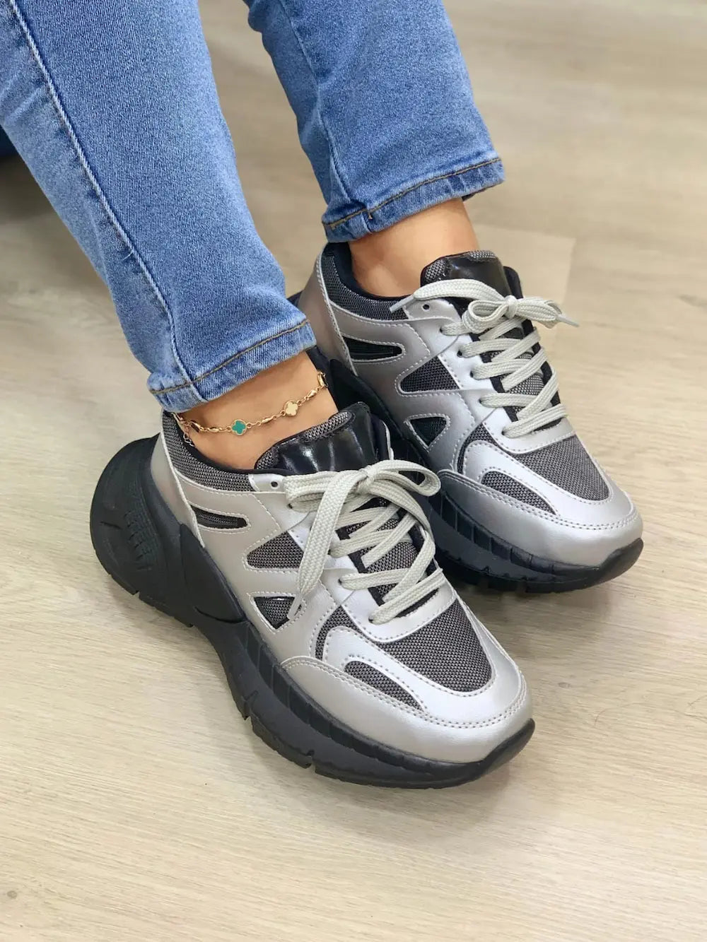 tenis para mujer carmina plata