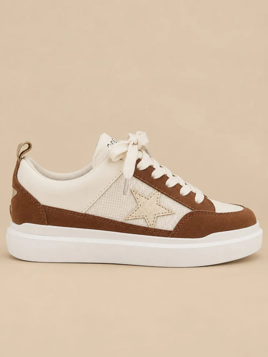 tenis para mujer golden taupe 