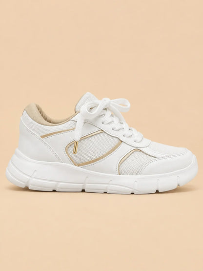 tenis para mujer montana blanco dorado 5