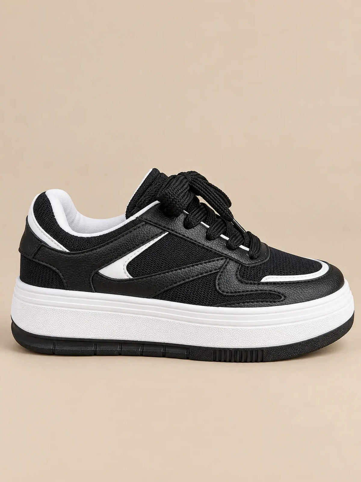tenis para mujer trendy blanco negro 5