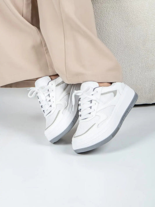 tenis para mujer trendy todo blanco 