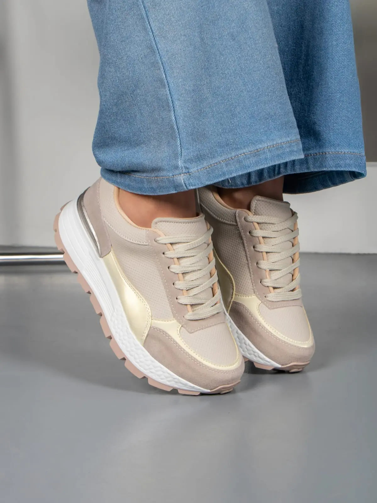 tenis y botines para mujer denver beige 1