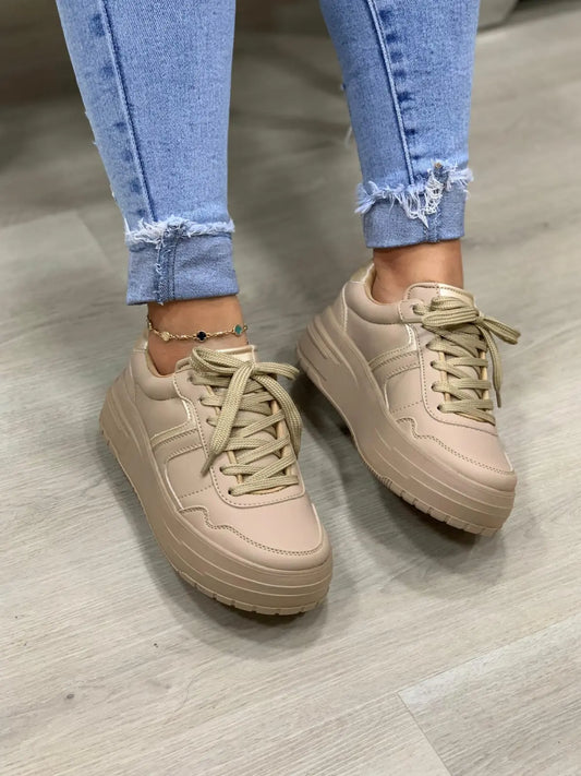 tenis y botines para mujer lucca camel