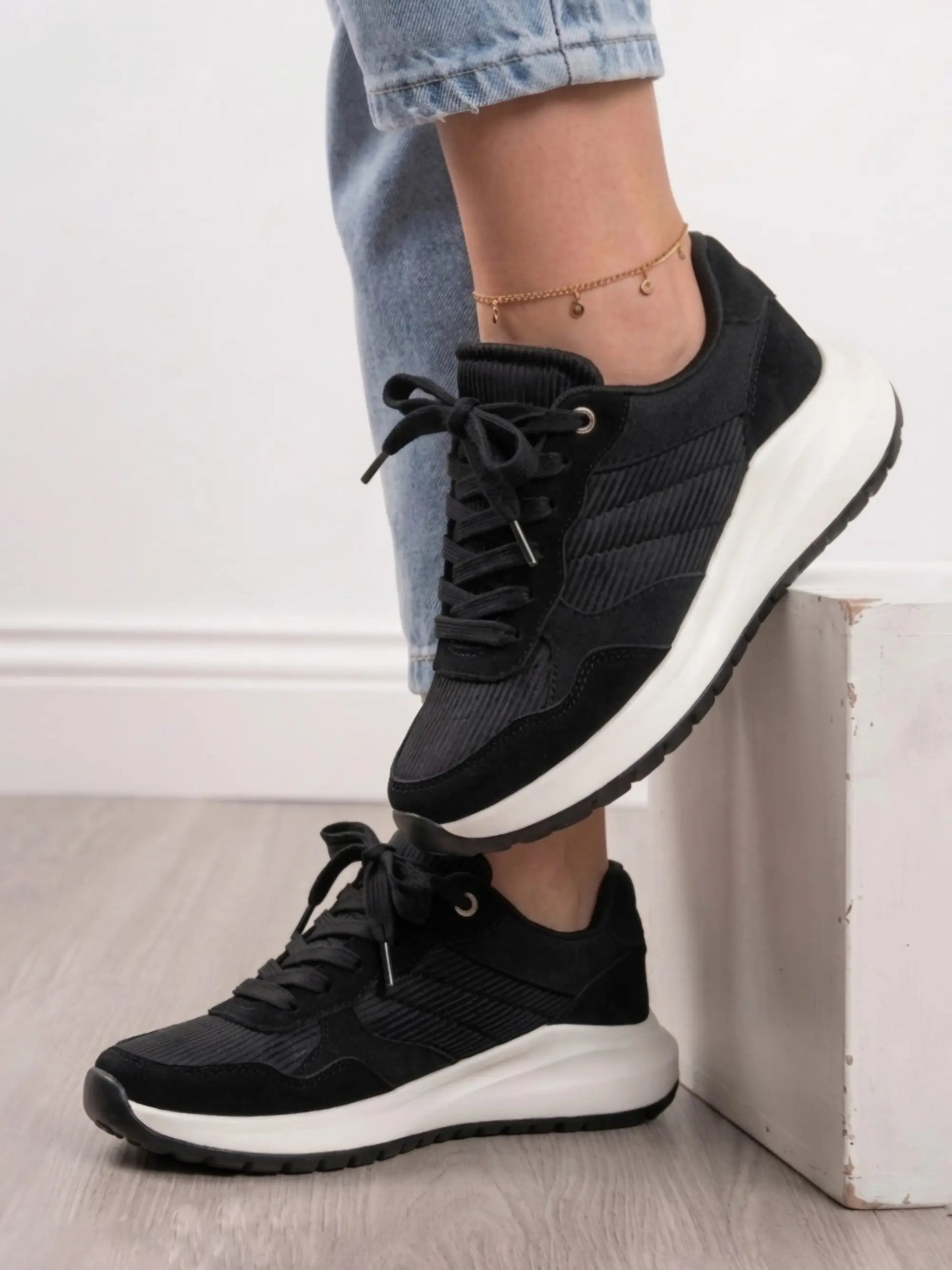 vibe neegro tenis de mujer 
