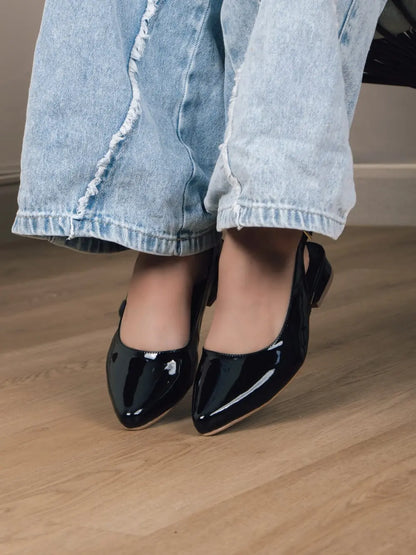 zapato tacon bajo para mujer anastasia negro